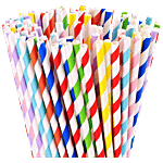 VC Paper Straw - Disposable, Eco-Friendly, Assorted Colour 40 pcs
