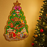 Creative Space Christmas Tree Themed Wall Sticker 1 pc 