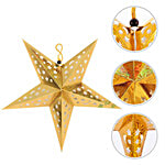 Creative Space Christmas Star - Big Size, Golden, Reflective, Tree Top Decoration 1 pc 