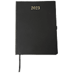 Cubic New Year Diary 2023 - With Pen Holder, Black, 215 mm x 150 mm, Hard Bound, 365 Pages 1 pc 