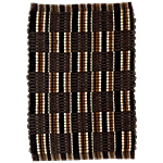 VTI Home Collection Cotton Polyester Hand Woven Doormat - Fibre, Long-Lasting, Brown 385 g