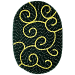 VTI Home Collection Cotton Polyester Hand Woven Braided Doormat - Long Lasting, Green 385 g