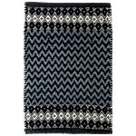 VTI Home Collection Cotton Polyester Hand Woven Doormat - Long Lasting, Black 385 g