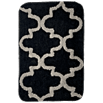 VTI Home Collection Cotton Polyester Hand Tufted Bath Rug - Long Lasting, Black 340 g