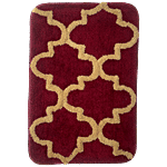 VTI Home Collection Cotton Polyester Hand Tufted Bath Rug - Long Lasting, Maroon 340 g