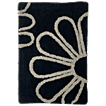 VTI Home Collection Cotton Polyester Hand Tufted Bath Rug - Long Lasting, Black 340 g
