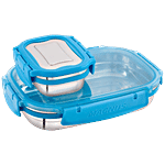 Magnus Bolt Classic Container Lunch Box - Food Grade, Leakproof, Dishwasher Safe, 5106SP 2 pcs (800 ml + 150 ml)