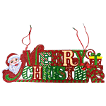 Aarush Festivities Santa Face Merry Christmas Hanging Ornaments - For Xmas Trees, Doors, Walls 1 pc