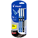 Pilot Ball Pen - Blue, Black, Hi-techpoint Japanese Technology, V5 System 3 pcs