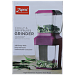 Apex Chilly & Dry Fruit Grinder Stainless Steel Blade - ABS Body, Unbreakable Container 1 pc
