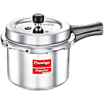 Prestige Popular Svachh Virgin Aluminium Spillage Control Outer Lid Pressure Cooker - Silver 1.5 L