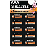 Duracell AAA Batteries - 2X Long Lasting 10 pcs Blister Pack