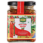 The Little Farm Co Grandma's Red Chilli Pickle - Fresh Aroma, Spicy 300 g