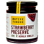 Native Tongue Strawberry Preserve With Kerala Vanilla - Vegan, 70% Fruit, Low Sugar & No Preservatives 200 g