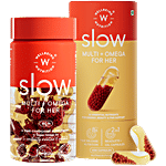 Wellbeing Nutrition Slow Multi + Omega Capsules For Her - 22 Essential Nutrients For Energy, Beauty & PMS Support 60 pcs