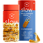 Wellbeing Nutrition Slow Triple Strength Omega 3 Capsules - Fish Oil With Curcumin Extract For Joint, Heart & Brain Health 60 pcs