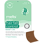 Wellbeing Nutrition Melts Into Hair Fall Control Oral Thin Strips - Keranat & Zinc, Tropical Strawberry 60 g (30 pcs x 2 g each)