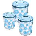 Flair Plastics Kit Mate - Classic Container, Food Grade, BPA Free, Blue 3 pcs