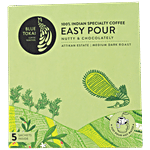 Blue Tokai Easy Pour Coffee - Nutty & Chocolatey, Medium-Dark Roast, Attikan Estate 55 g (5 Sachets x 11 g each)