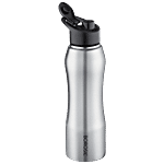 Borosil Grip N Sip Stainless Steel Water Bottle - Leak Proof, For Home & Office, Silver 1 L (1 pc)