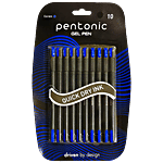 Linc Pentonic Gel Pens - 0.6 mm Tip, Blue Ink 10 pcs 