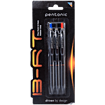 Linc Pentonic B-RT Retractable Ball Pens - 0.7 mm, Multicolour Rubber Grip 3 pcs 