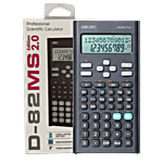 Deli ED-82MS 2.0 Scientific Calculator - 12 Digit, Dual Power, Grey 1 pc 