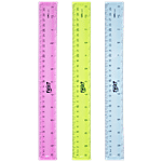 Deli Flexible Ruler/Scale - W6209, Plastic, 30 Cm, Assorted Colour 1 pc 