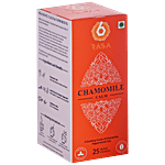 6rasa Chamomile Calm Tea Bags - Natural, 25 Herbal Infusions 40 g (25 Tea Bags x 1.6g Each)