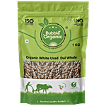 Bubble Organic White Urad Dal Whole - Premium 1 kg