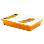 Unica Belleza Chopping Board With Strainer, Grater & Slicer - Durable, Lightweight, Yellow 1 pc