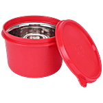 Signoraware Monarch Premium Steel Big Container - Leak Proof, Red 500 ml