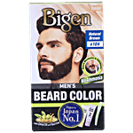 Bigen Mens Beard Colour With Olive Oil & Taurine - Natural Brown B104, No Ammonia, Japans No 1 40 g