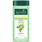 BIOTIQUE Fresh Neem Anti Dandruff Shampoo With Conditioner - Reduces Dryness, Flaking 180 ml