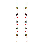 eCraftIndia Rajasthani Elephant Door Hanging Home Decor 2 pcs 