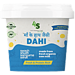 4S Foods Organic Curd/Dahi - Made From Cow Milk, Fresh & Protein-Rich, No Preservatives 500 g