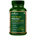 Smart Greens Plant Based Whole Food Multivitamin Tablets - Boosts Energy & Metabolism, For Men 60 pcs 