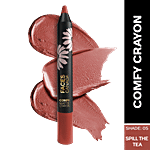 Faces Canada Comfy Matte Crayon - Shea Butter & Chamomile, Long-Lasting, No Dryness 2.8 g Spill The Tea 05