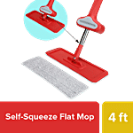 Liao Self-Squeeze Mop Kit With Stainless Steel Handle - Durable 1 pc