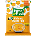 Home Fresh Alphonso Mango Pulp - Sweetened, No Added Sugar 1 kg 