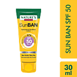 Natures Essence SunBan Sunscreen & Tan Block Lotion - SPF 50 PA+++, Non-Sticky Formula 30 ml 
