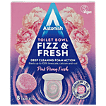 Astonish Toilet Bowl Tablet - Fizz & Fresh, Deep Cleaning Foam Action, Pink Peony Fresh 8 pcs