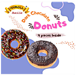 Unroll Dark Chocolate Donuts - Heat & Eat 200 g (4 pcs)