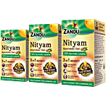 Zandu Nityam Ayurvedic Vati Laxative Tablets - 3 In 1 Benefit, Overnight Relief, No Abdominal Cramps 30 pcs