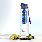 Cello Detox Fruit Infuser Glass Water Bottle - Blue 750 ml