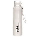 Cello Puro Steel-X Benz 900 Insulated Bottle - With Stainless Steel Inner, White 730 ml