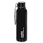 Cello Puro Steel-X Benz 900 Insulated Bottle - With Stainless Steel Inner, Black 730 ml