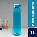 bb home Cirrus Plastic PET Water Bottle - Break Resistant, Leak Proof, Blue 1 L 