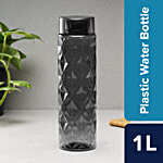 bb home Crystal Plastic PET Water Bottle - Break Resistant, Leak Proof, Black 1 L
