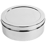 Omega Stainless Steel Plain Masala Dabba/Spice Box - 12', With Inner Steel Plate 2 L